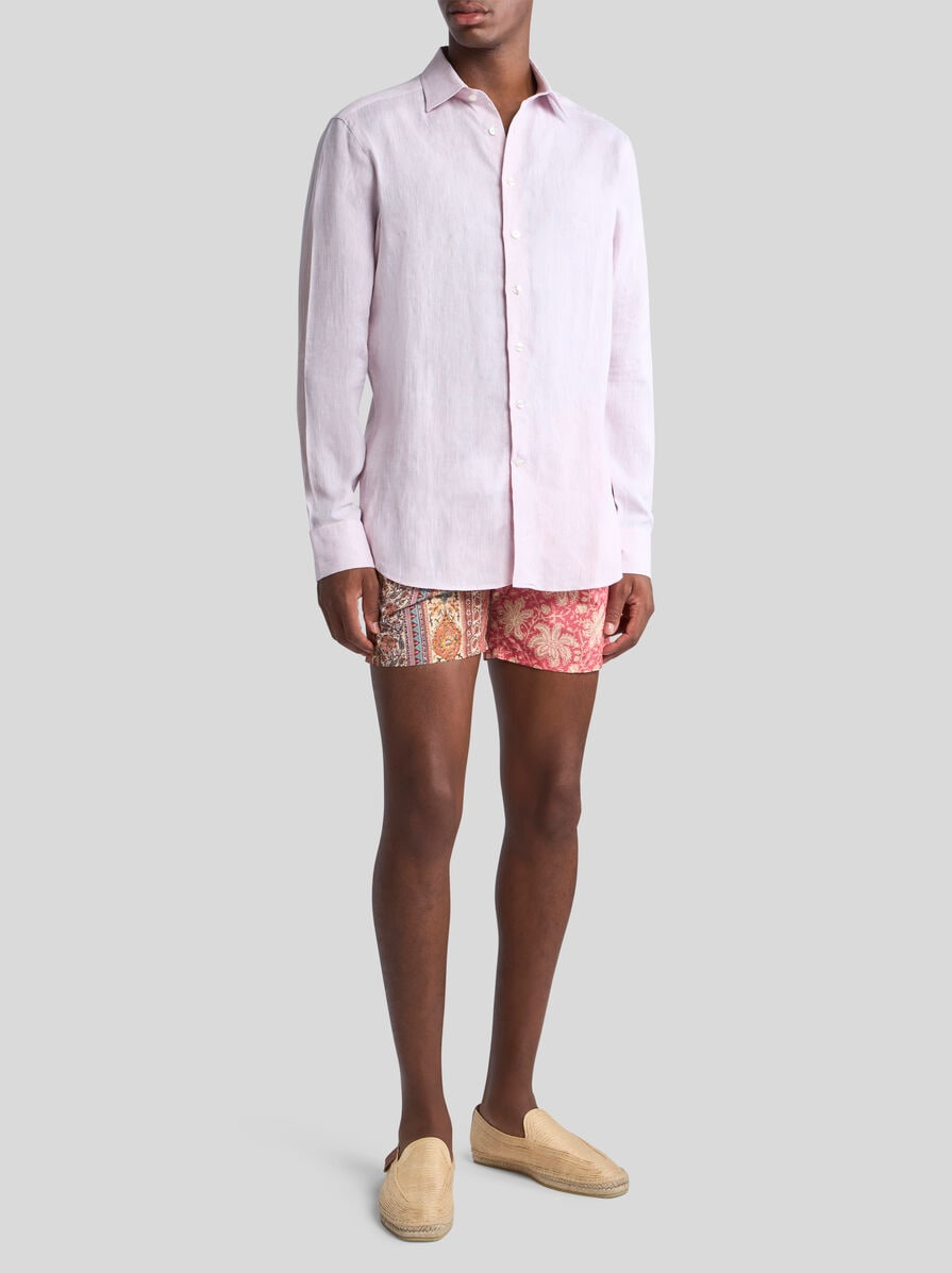 DOUBLE-PATTERN SWIM SHORTS - 4