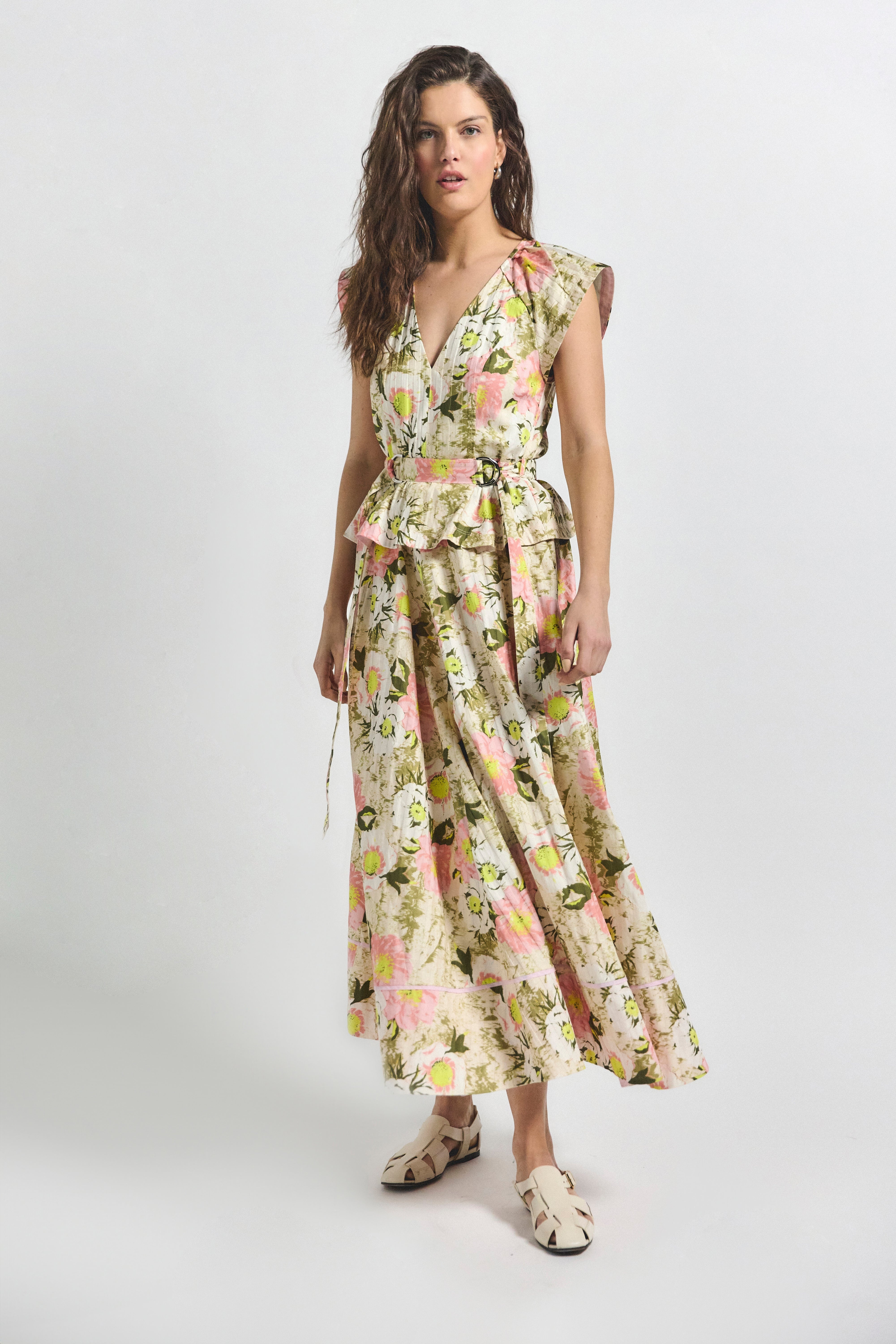 VICTORIA BELTED MAXI DRESS - 4