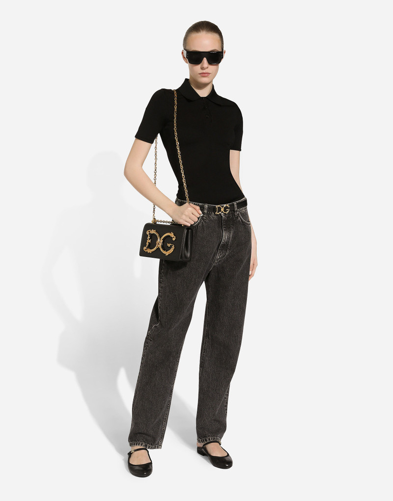 Cotton denim boyfriend jeans 5