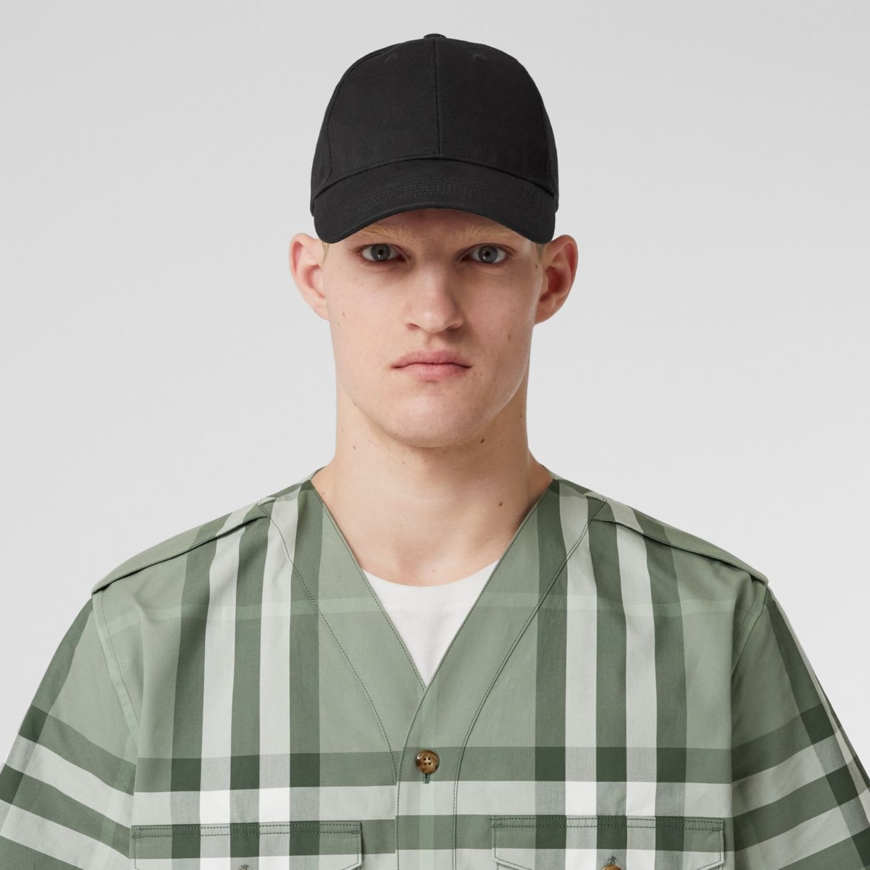 Check Cotton Baseball Shirt - 3