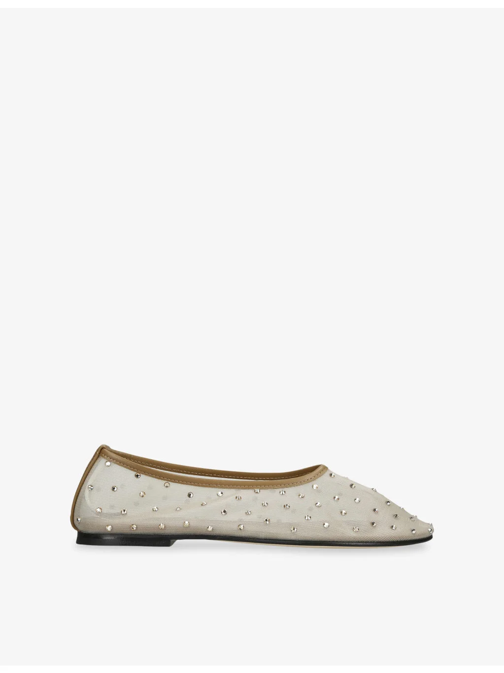 Balla Crystal Mesh Ballet Flats - 1