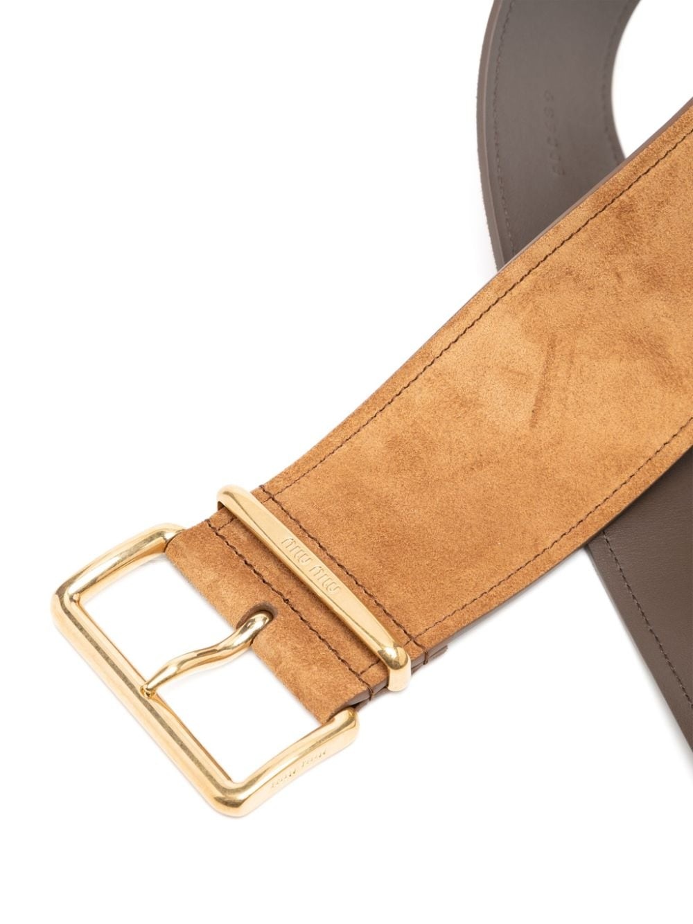 buckled suede belt - 2