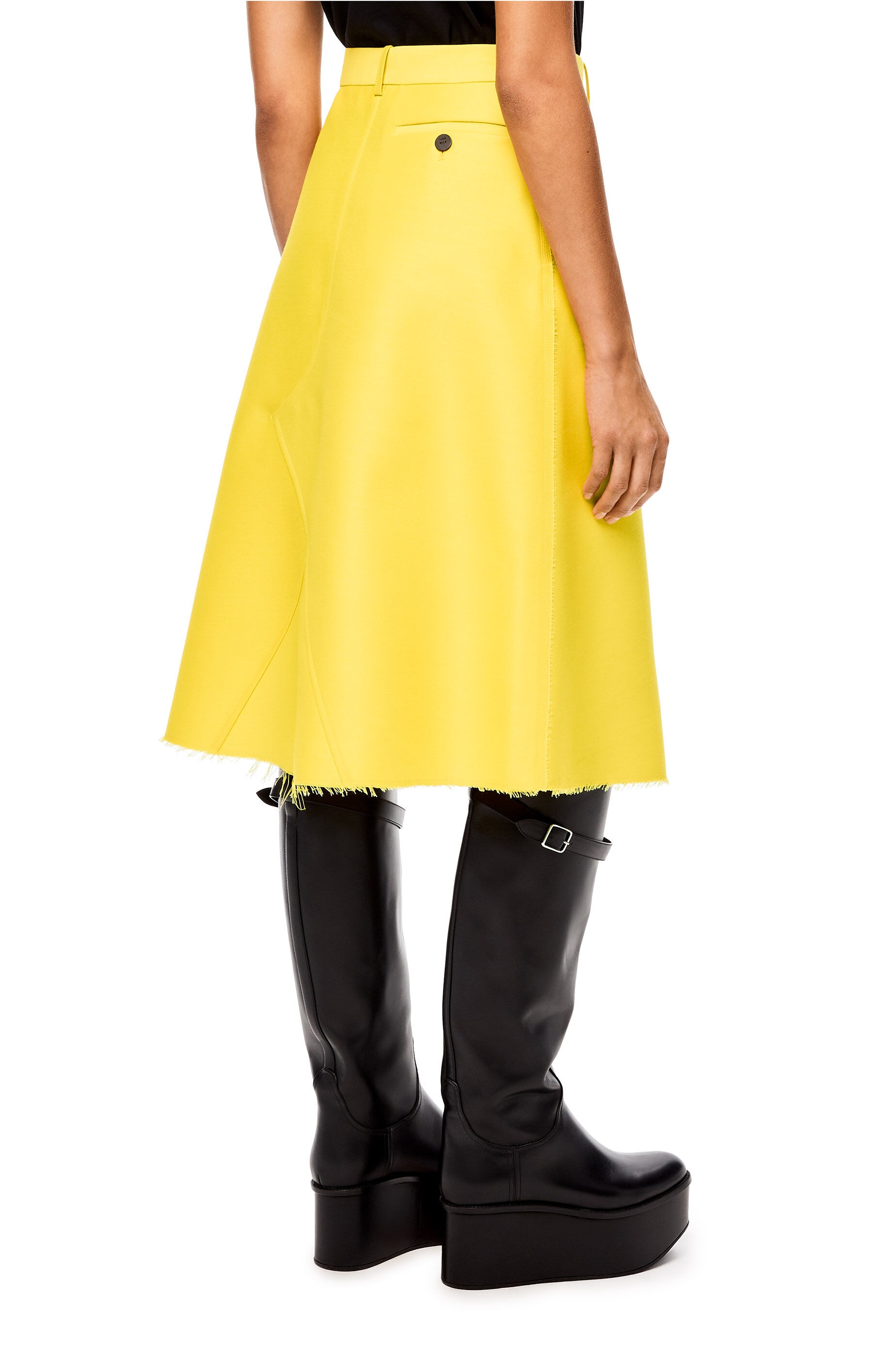 Midi skirt in wool and silk - 4