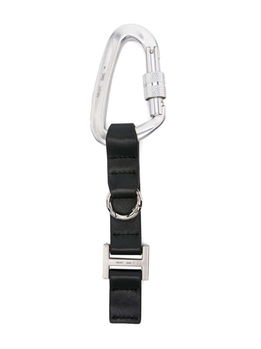 carabiner leather keychain - 1