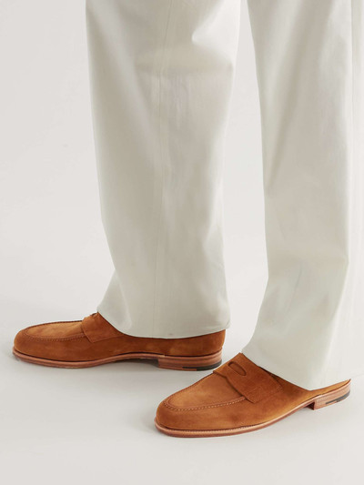 John Lobb Lopez Suede Penny Loafers outlook