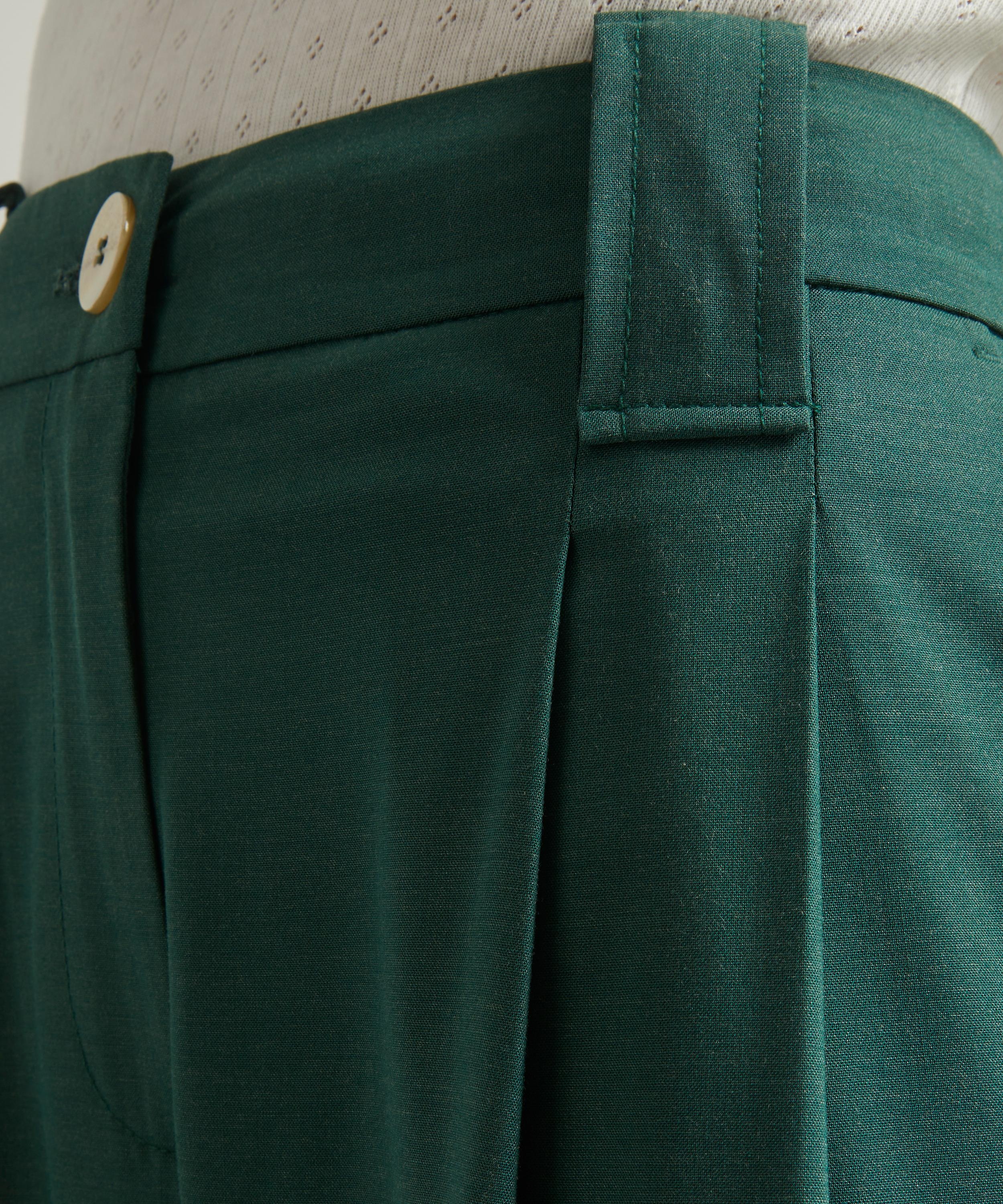 Drapey Melange Pleated Trousers - 5