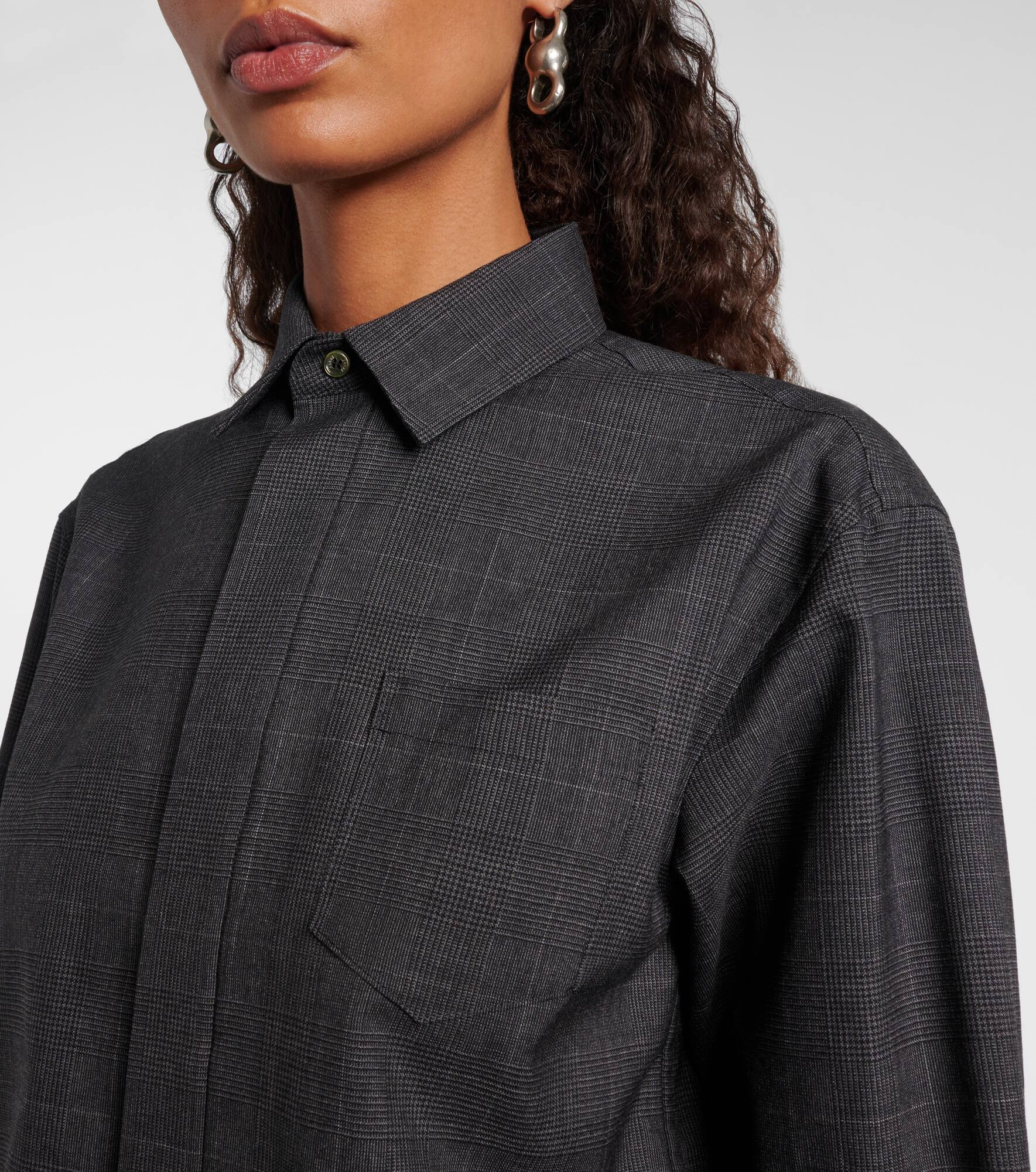 Prince of Wales check wool shirt - 4