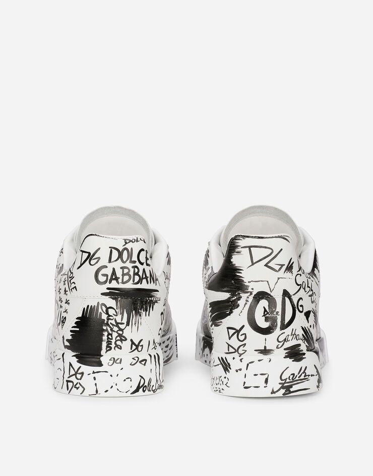 Calfskin Portofino sneakers with logo print - 3