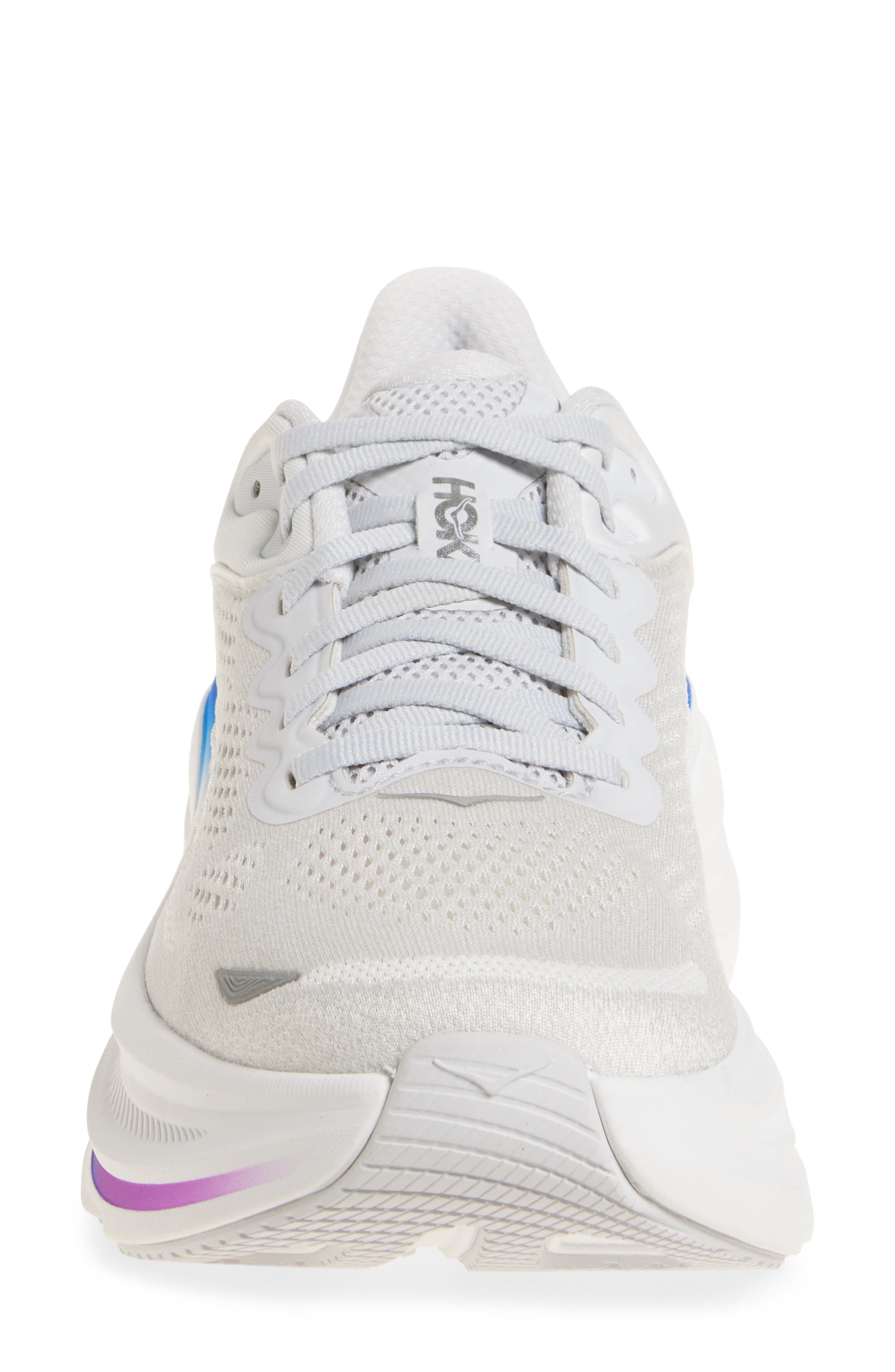 HOKA Bondi 9 Running Shoe in Cosmic Grey /White at Nordstrom - 4