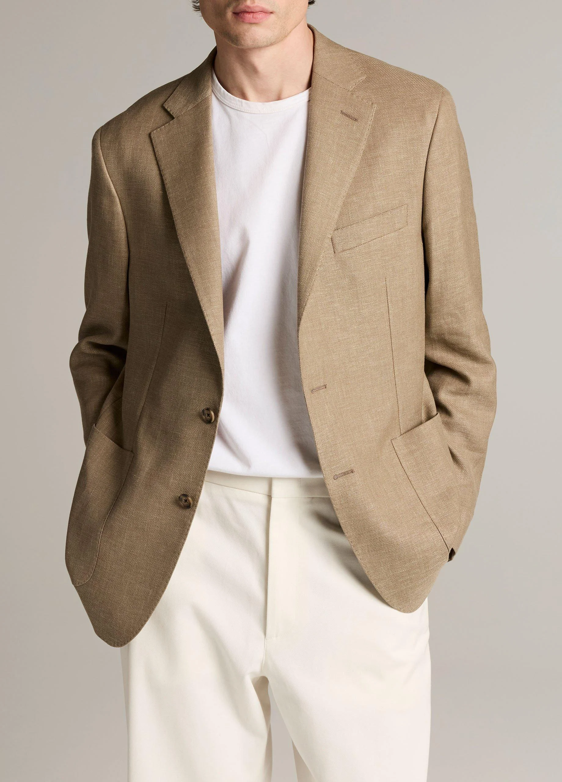 Herringbone Linen & Wool-Blend Relaxed Sport Coat - 1