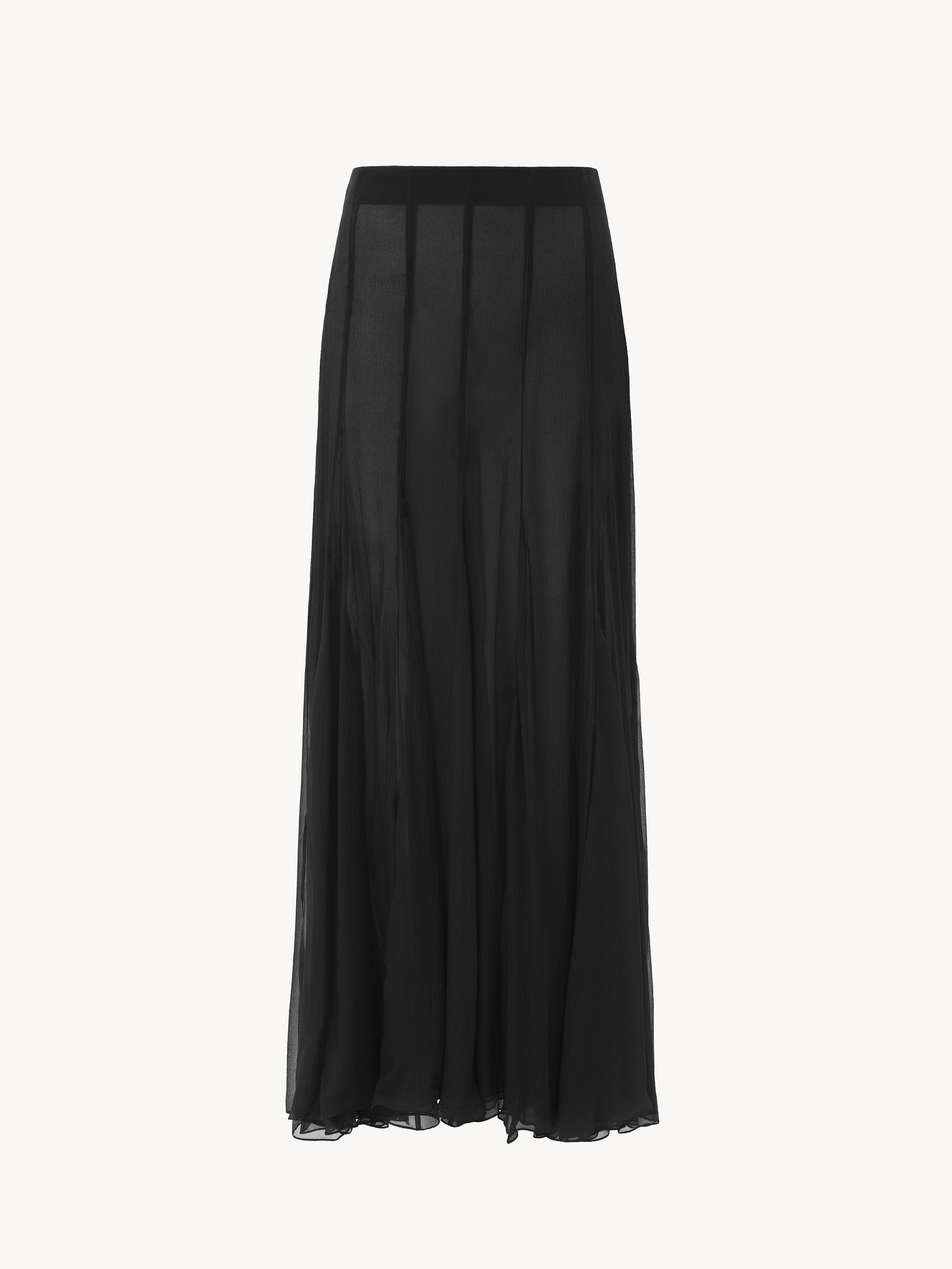 FLUID MAXI SKIRT IN SILK MOUSSELINE - 2