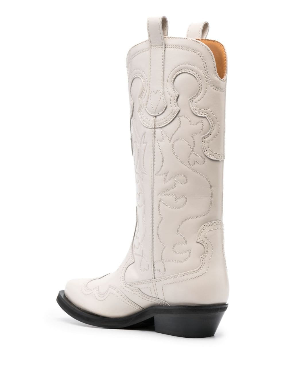 40mm embroidered mid-calf western boots - 3