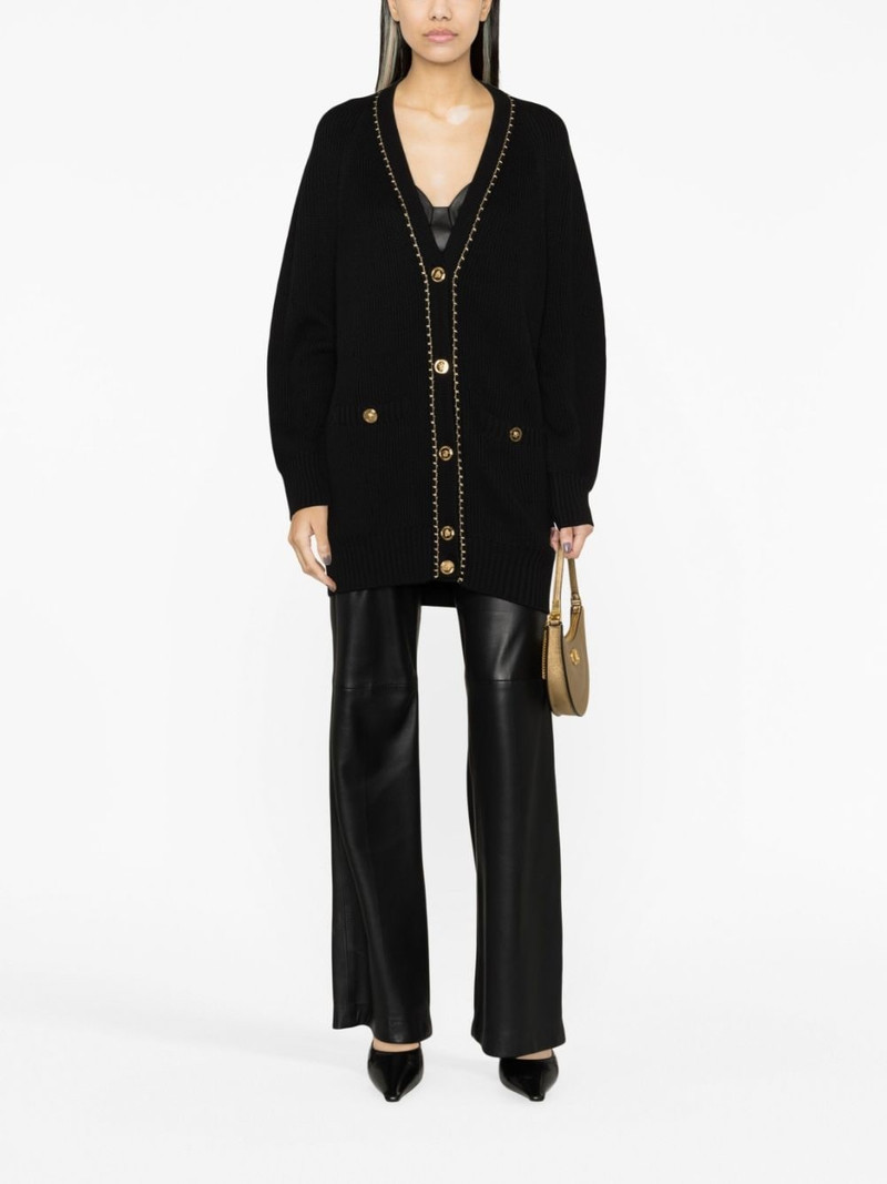 VERSACE button-fastening long-sleeve cardigan outlook
