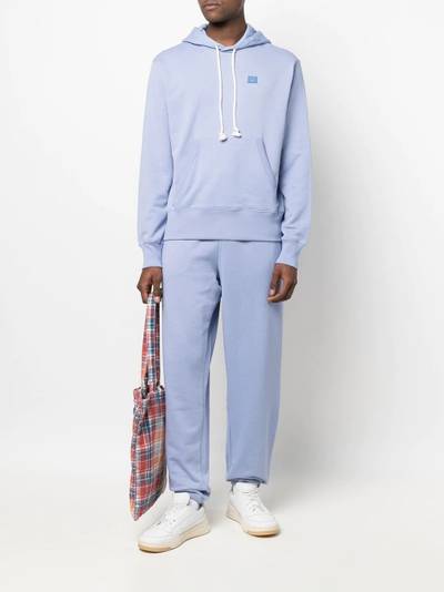 Acne Studios Face-patch organic cotton hoodie outlook