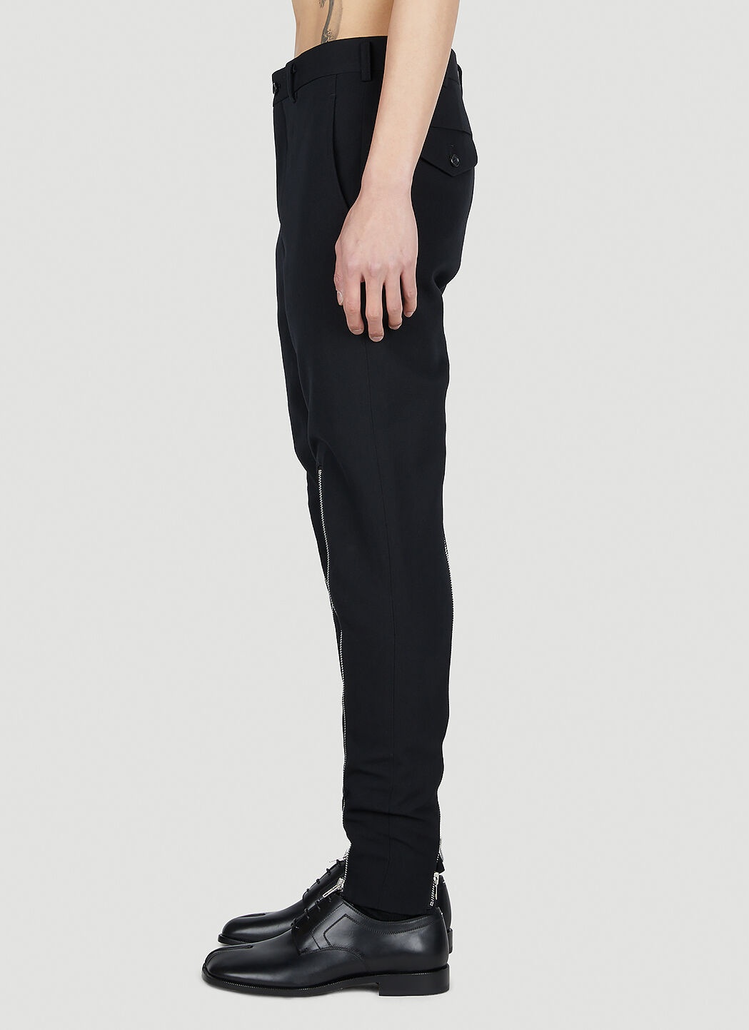 Zip Motif Pants - 3
