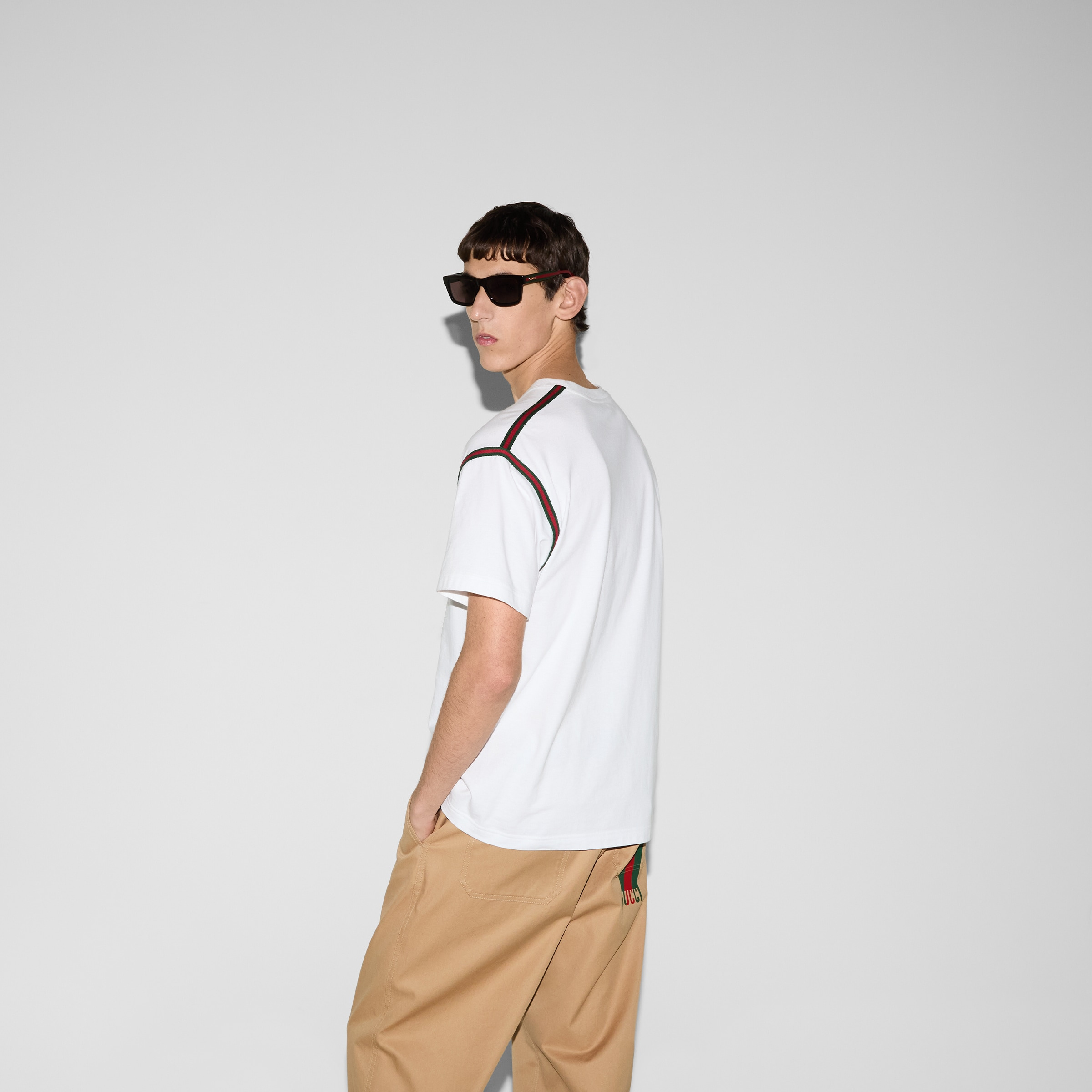 Embroidered cotton jersey T-shirt - 4