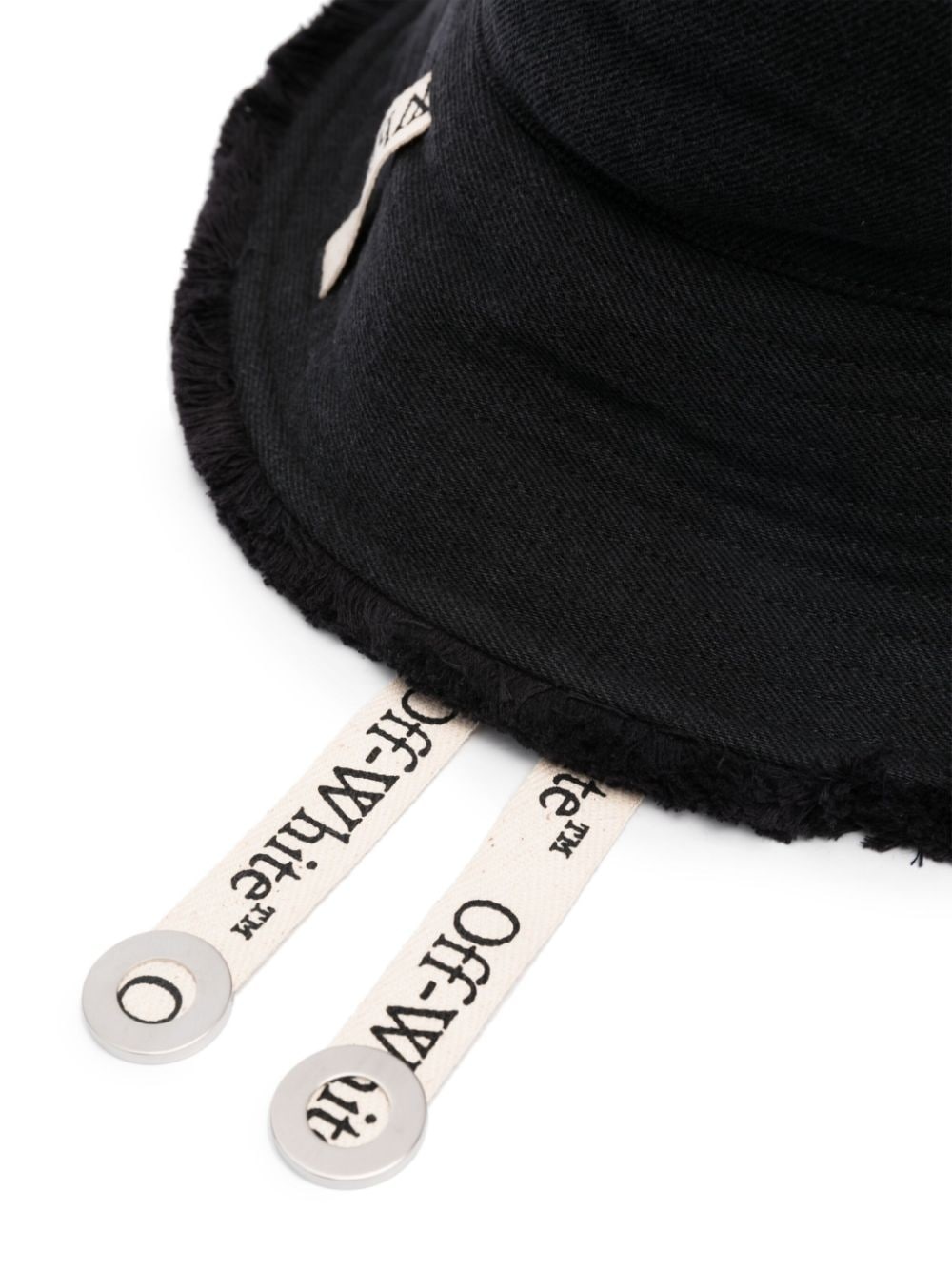 logo-tape cotton bucket hat - 2