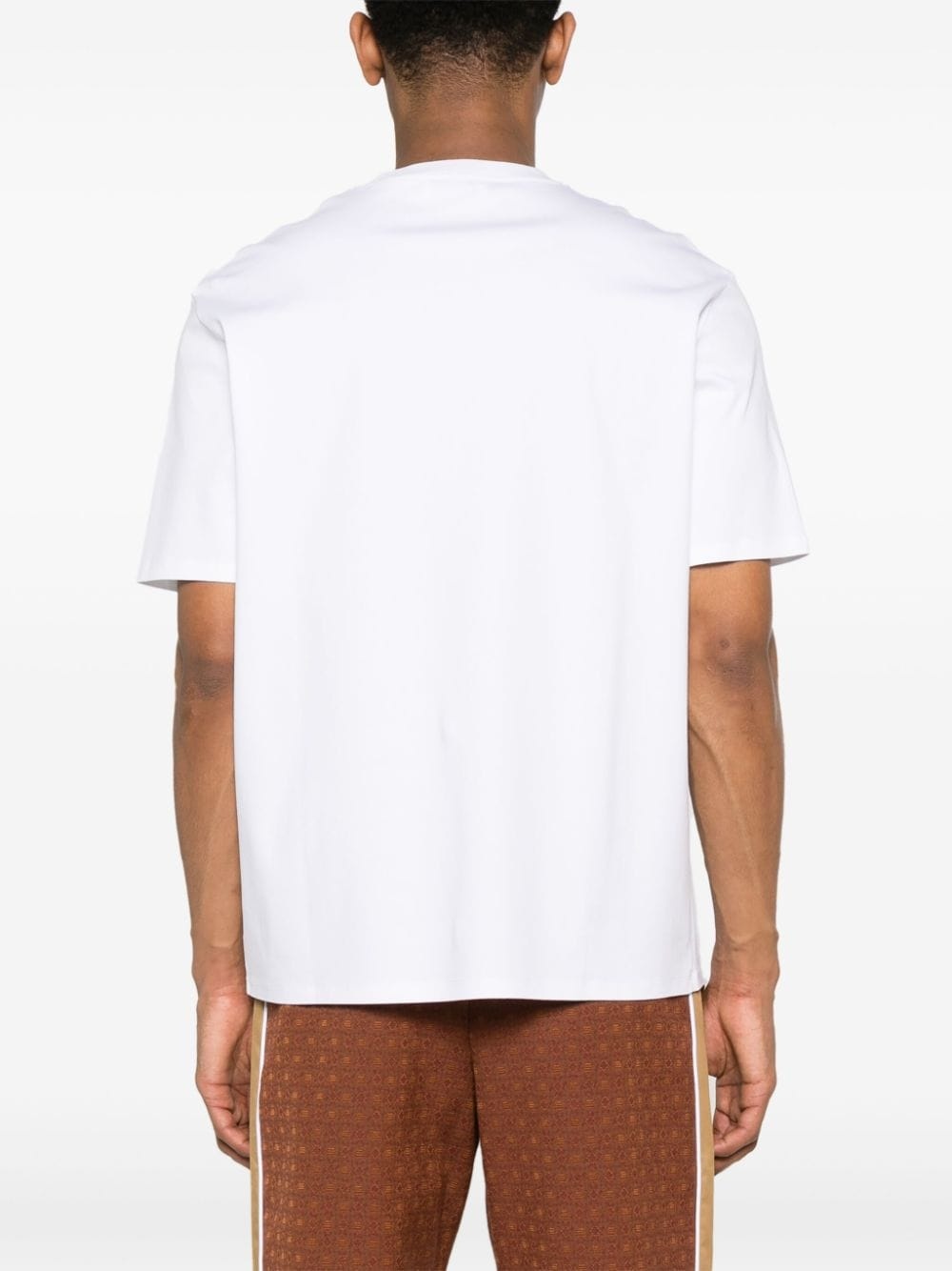 logo-embroidered cotton T-shirt - 4