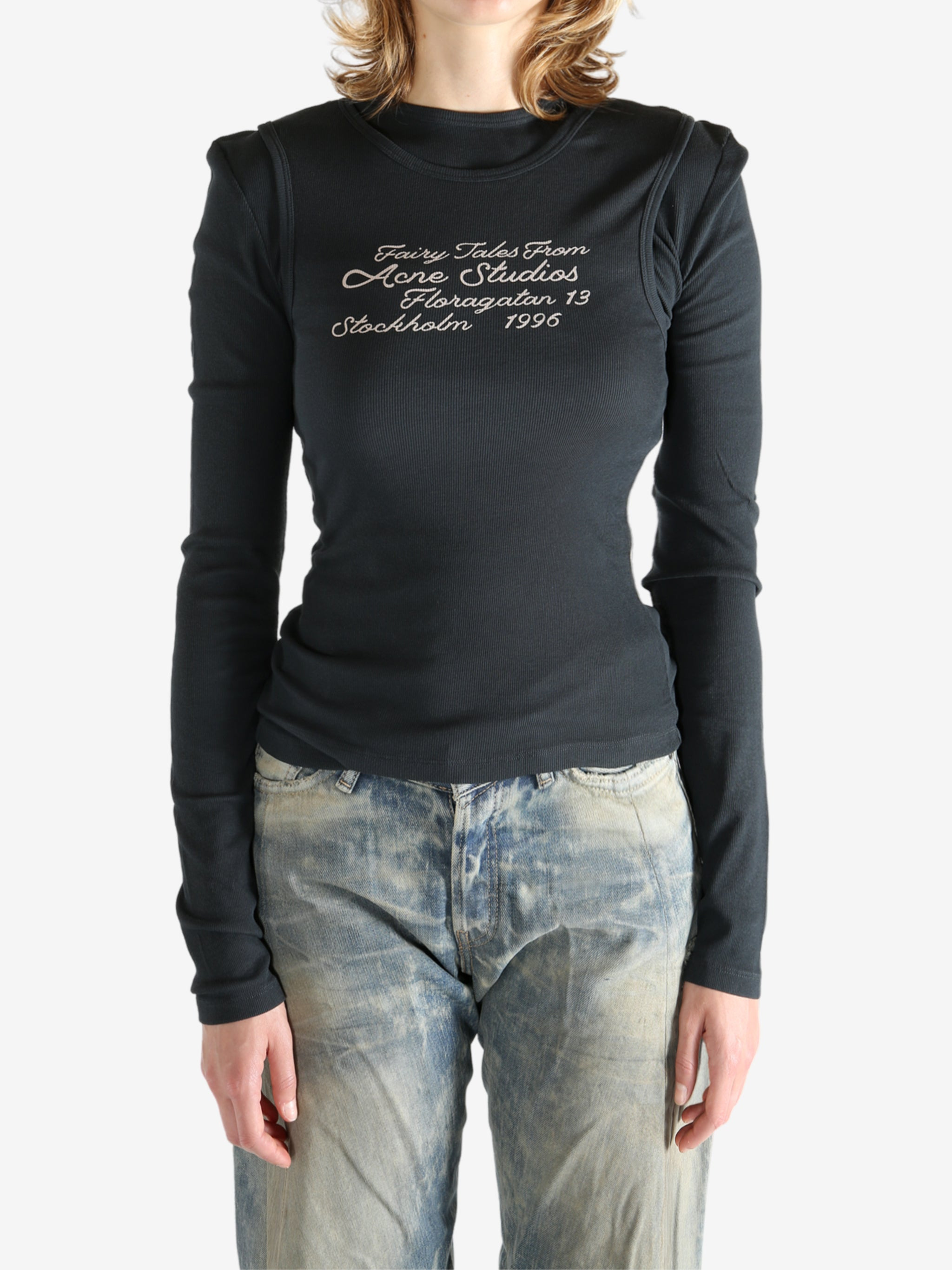 ACNE STUDIOS - Women Layered Logo T-Shirt - 1
