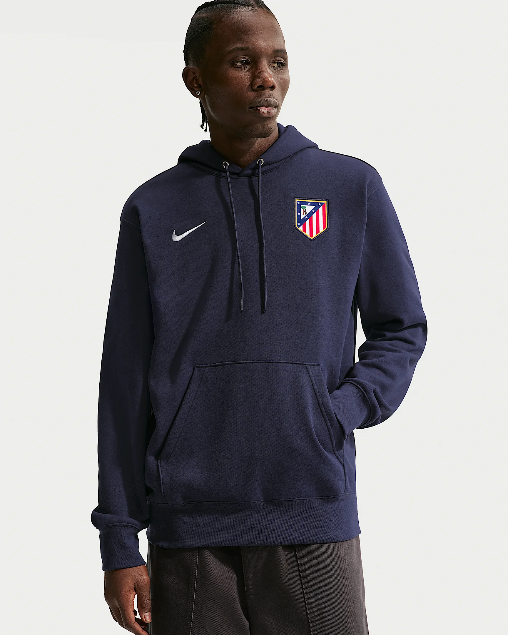 Atlético Madrid Club Men's Nike Soccer French Terry Pullover Hoodie - 1