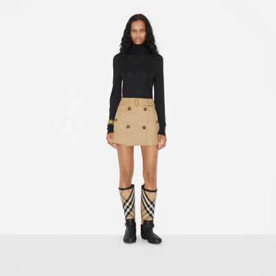 Burberry Cotton Gabardine Mini Trench Skirt outlook