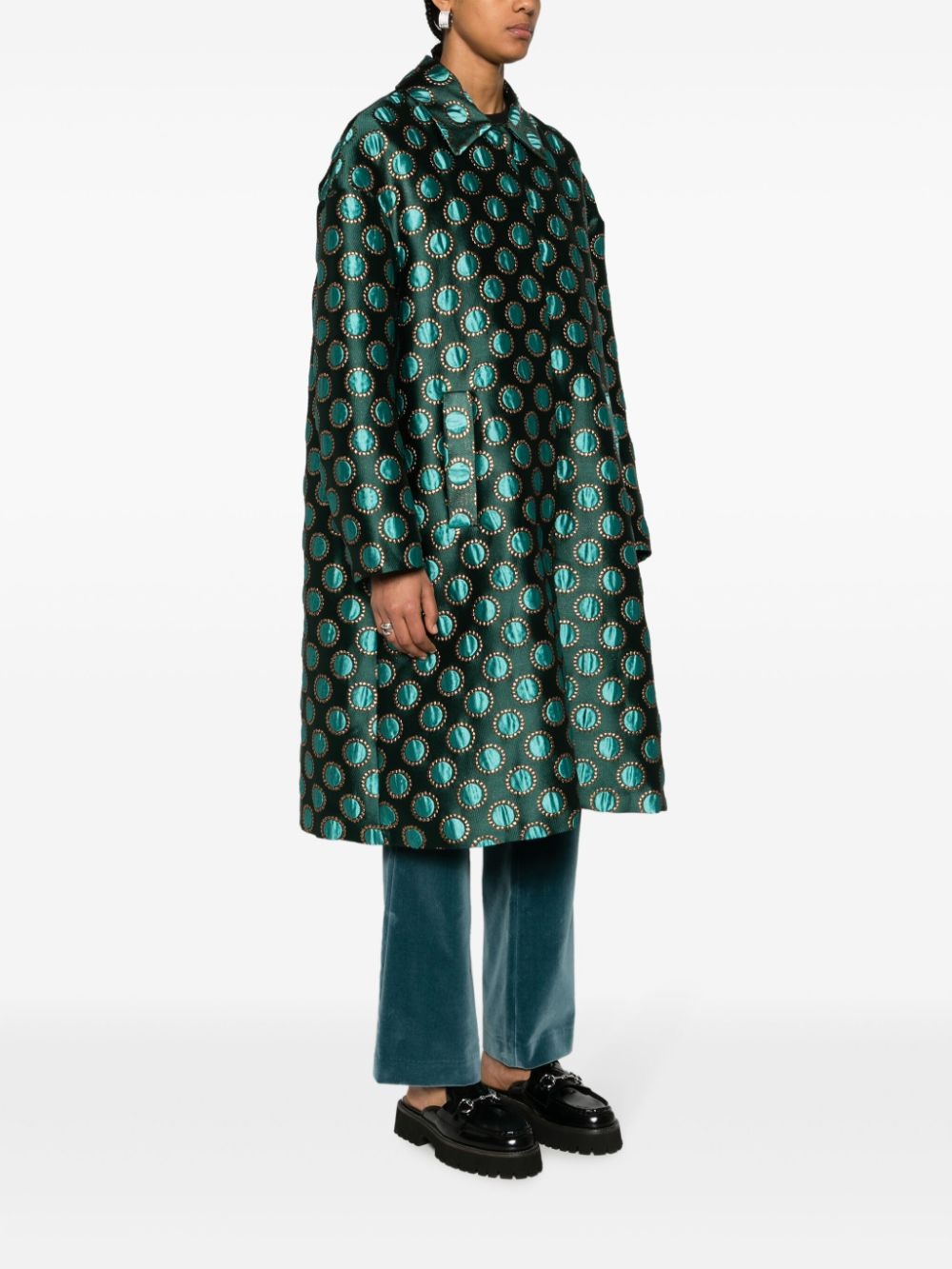Boxy polka-dot print coat - 3