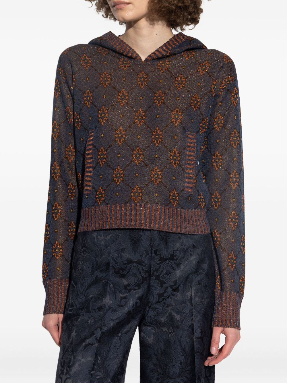 patterned hoodie - 3