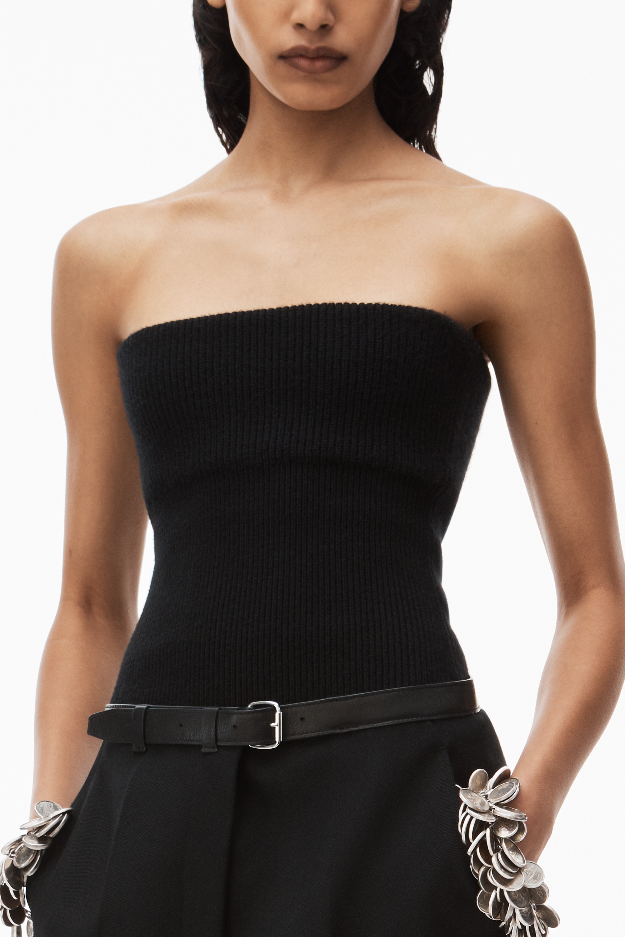 merino wool ribbed tube top - 3