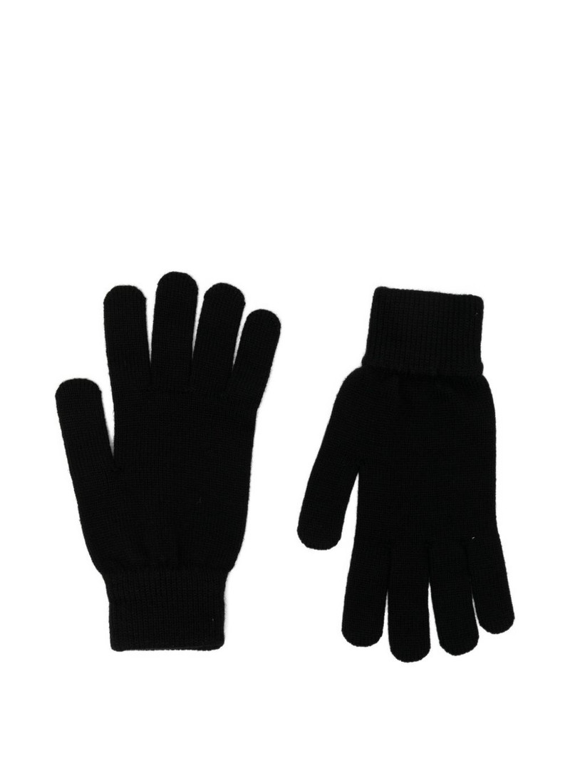 Paul Smith zebra-appliqué wool gloves outlook