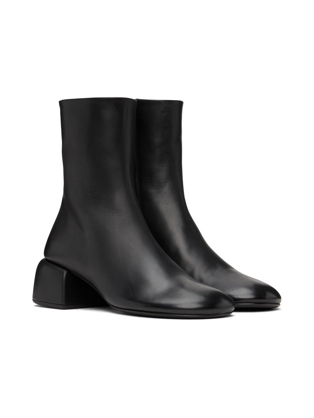 Black Zip-Up Boots - 4