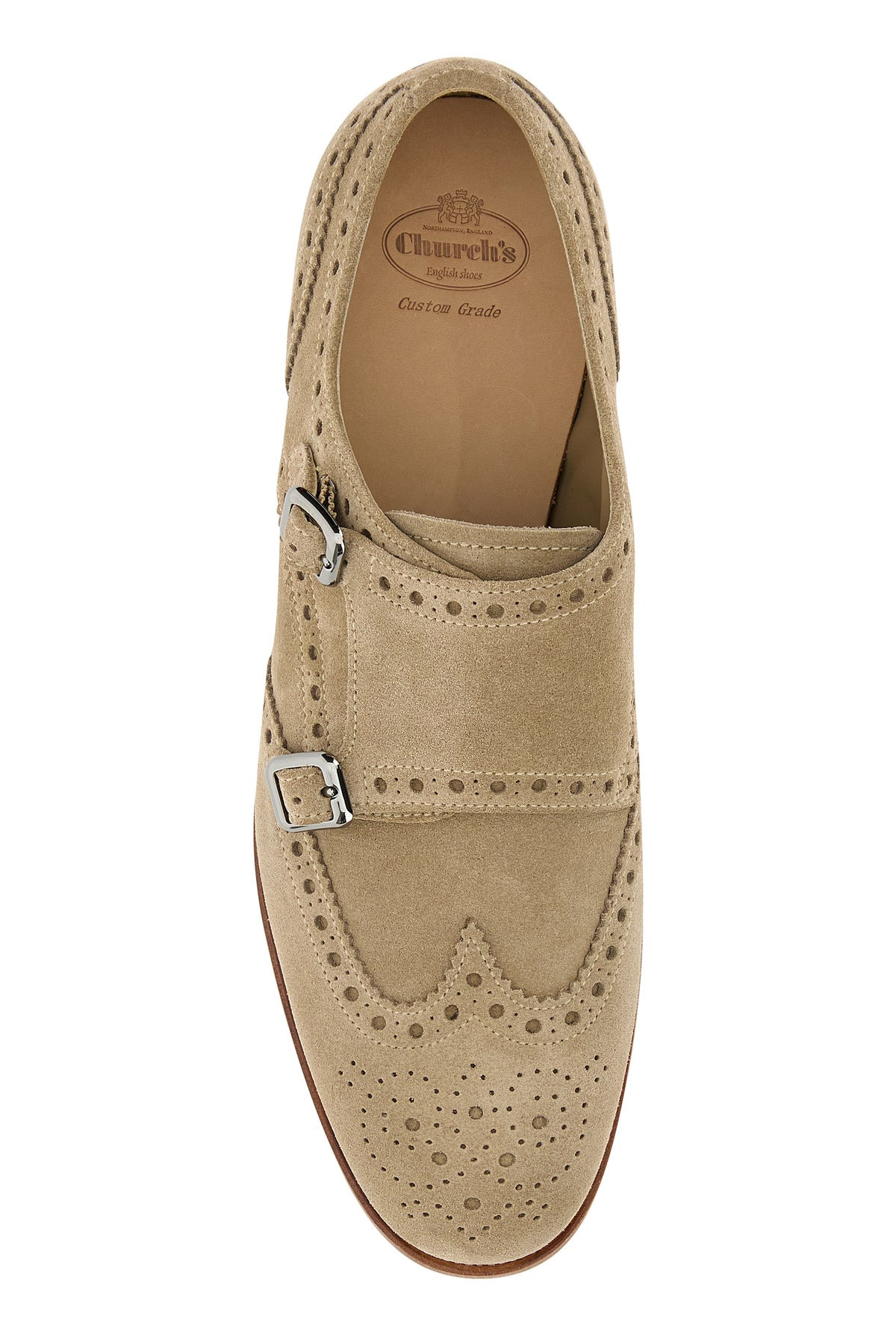 Sand suede monk strap shoes - 4
