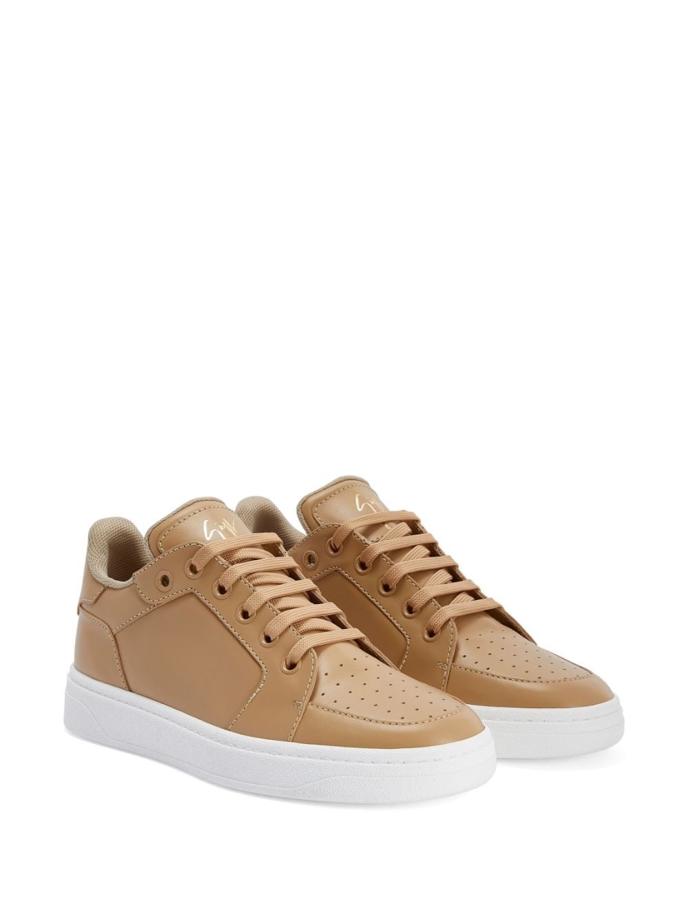 perforated leather sneakers - 2