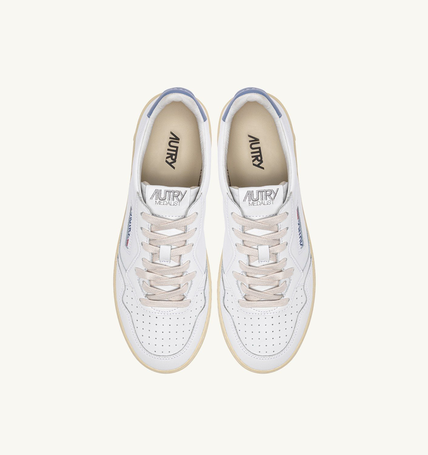 MEDALIST LOW SNEAKERS IN WHITE AND TEMPEST LEATHER - 5