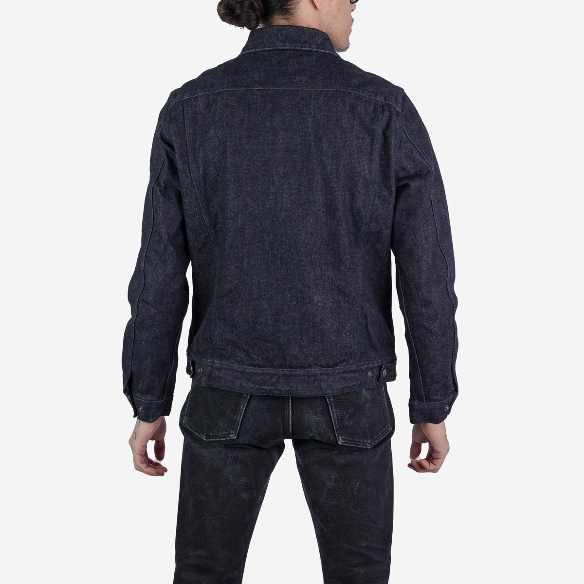 IHJ-122-IND 14oz Broken Twill Selvedge Denim Work Jacket - Indigo - 4