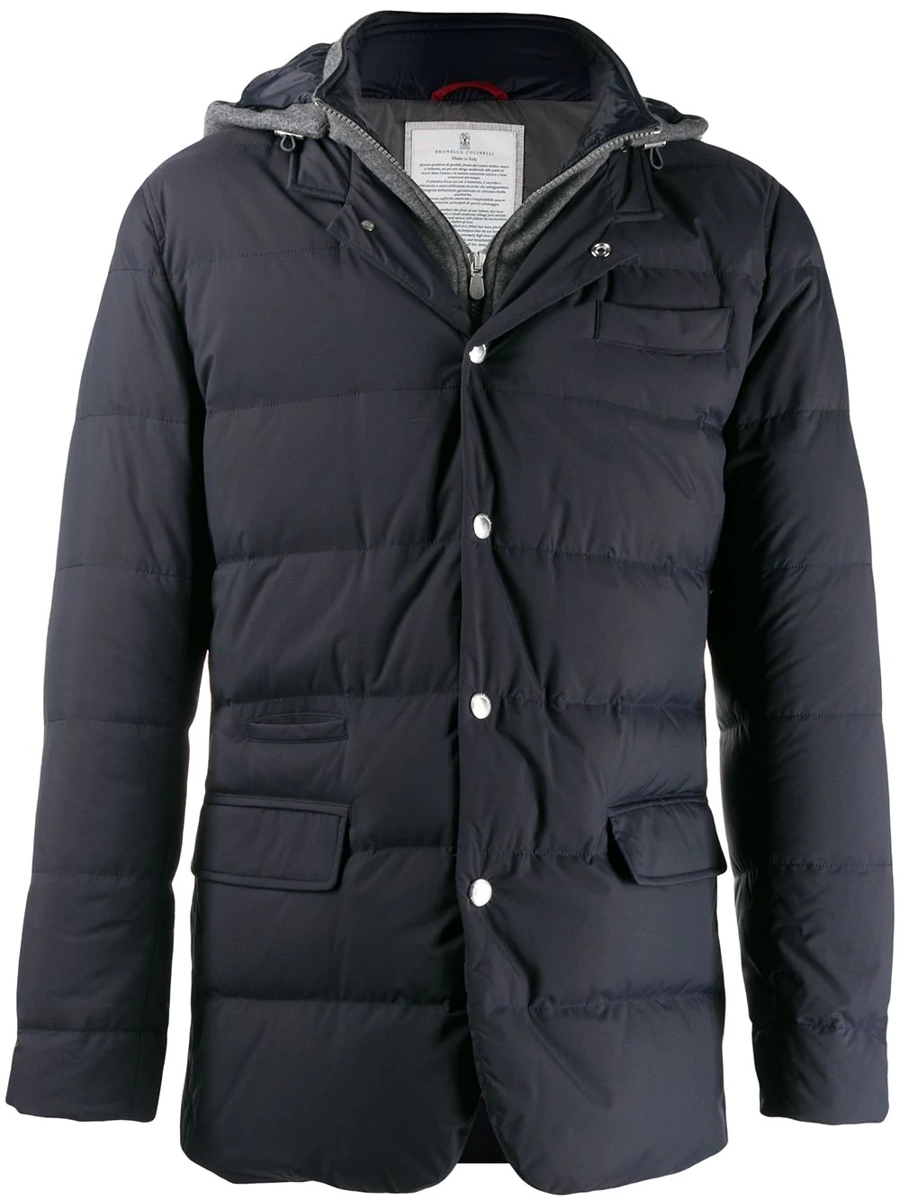 hooded padded jacket - 1