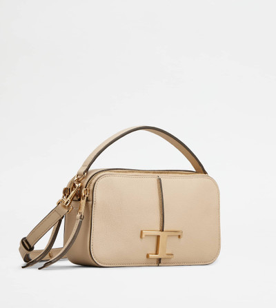 Tod's T TIMELESS CAMERA BAG IN LEATHER MINI - BEIGE outlook