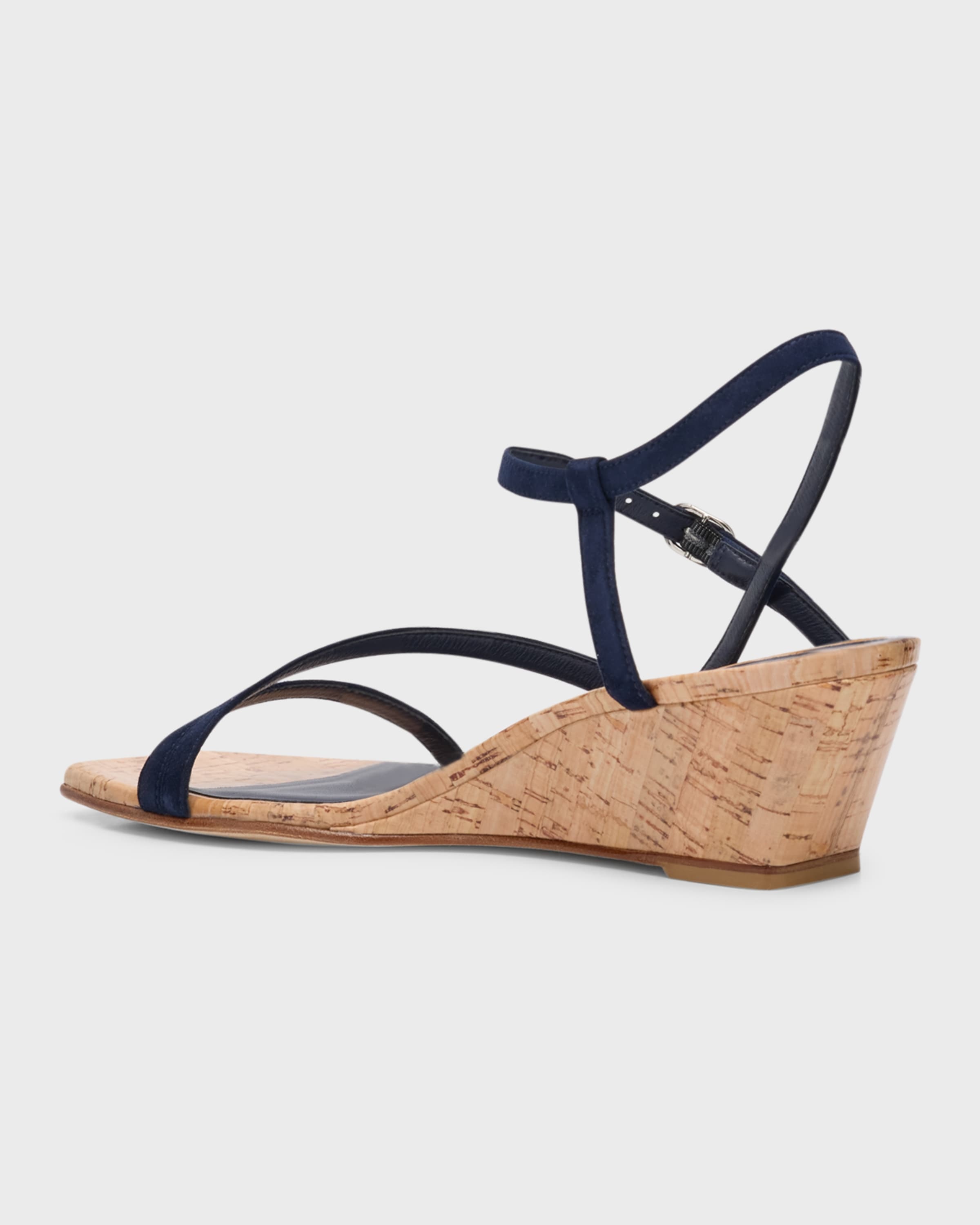 Oasis Suede Ankle-Strap Wedge Sandals - 3