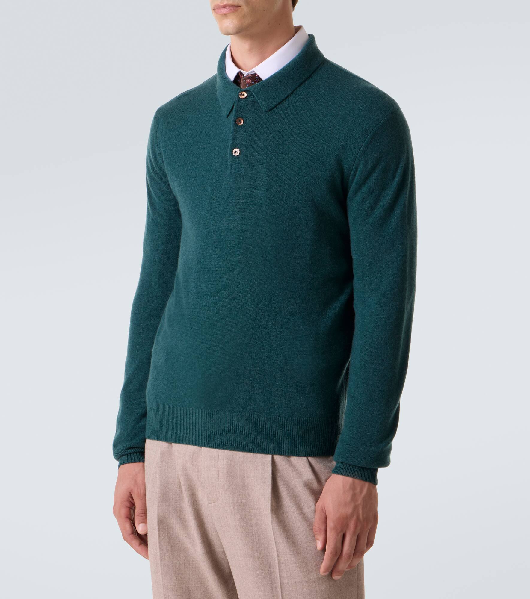 Cashmere polo sweater - 3
