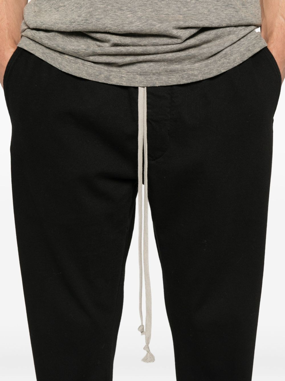 drawstring frayed track pants - 5