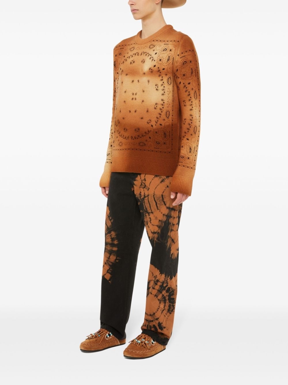 paisley-knit wool jumper - 4