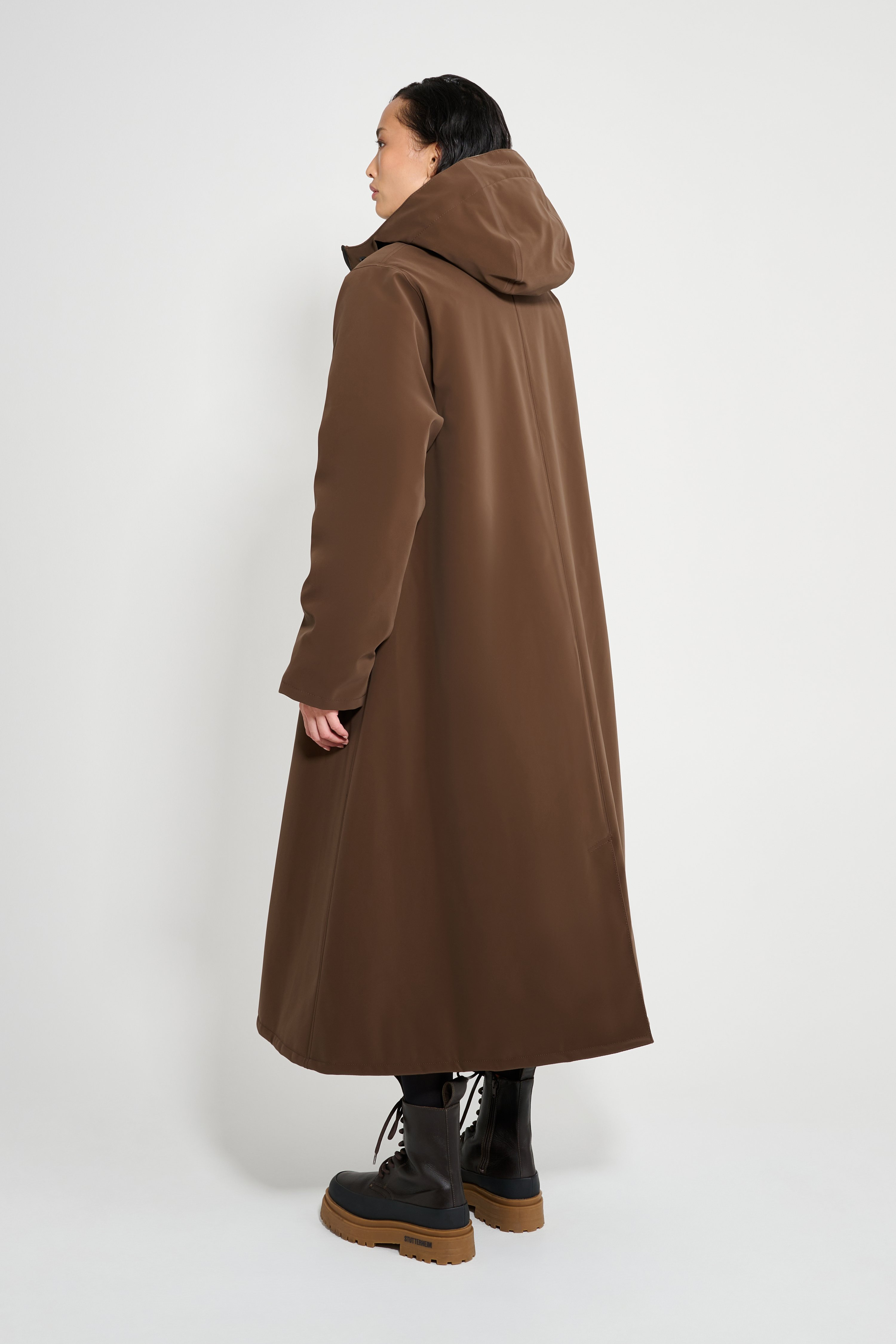 Mosebacke Long Matte Winter Coat Dark Brown - 4