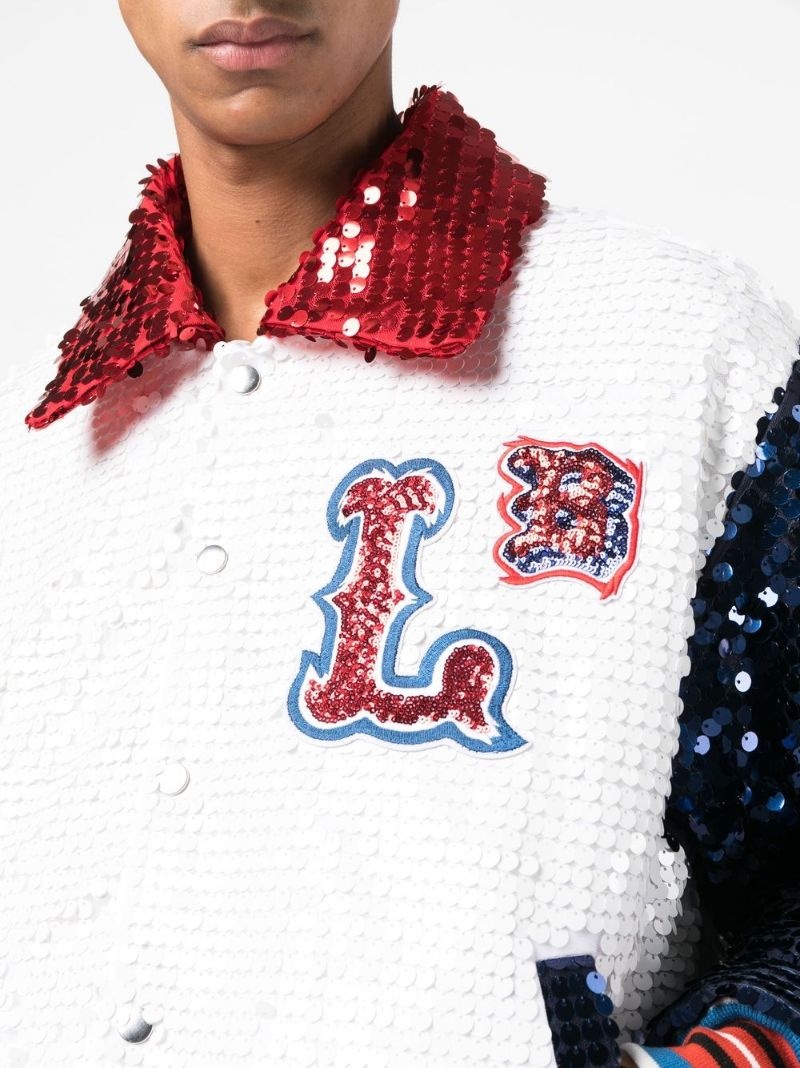 CHARLES JEFFREY LOVERBOY sequin-embellished varsity jacket