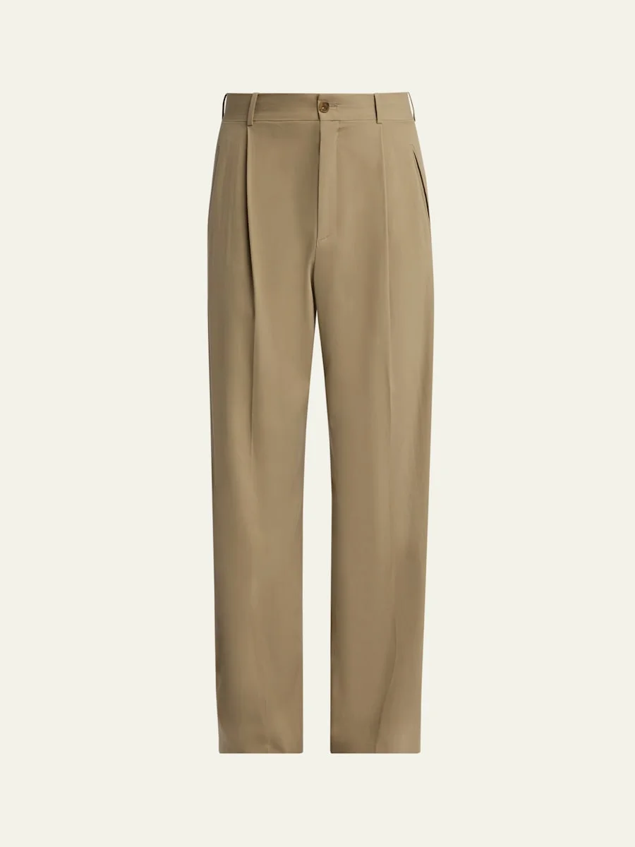 Men's Thom Pleated Wool-Silk Pants - 1