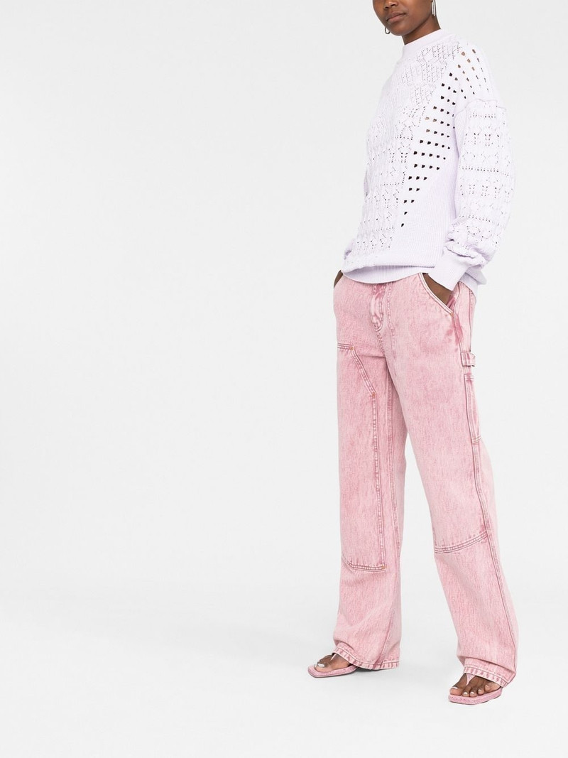 open-knit crew-neck jumper 4