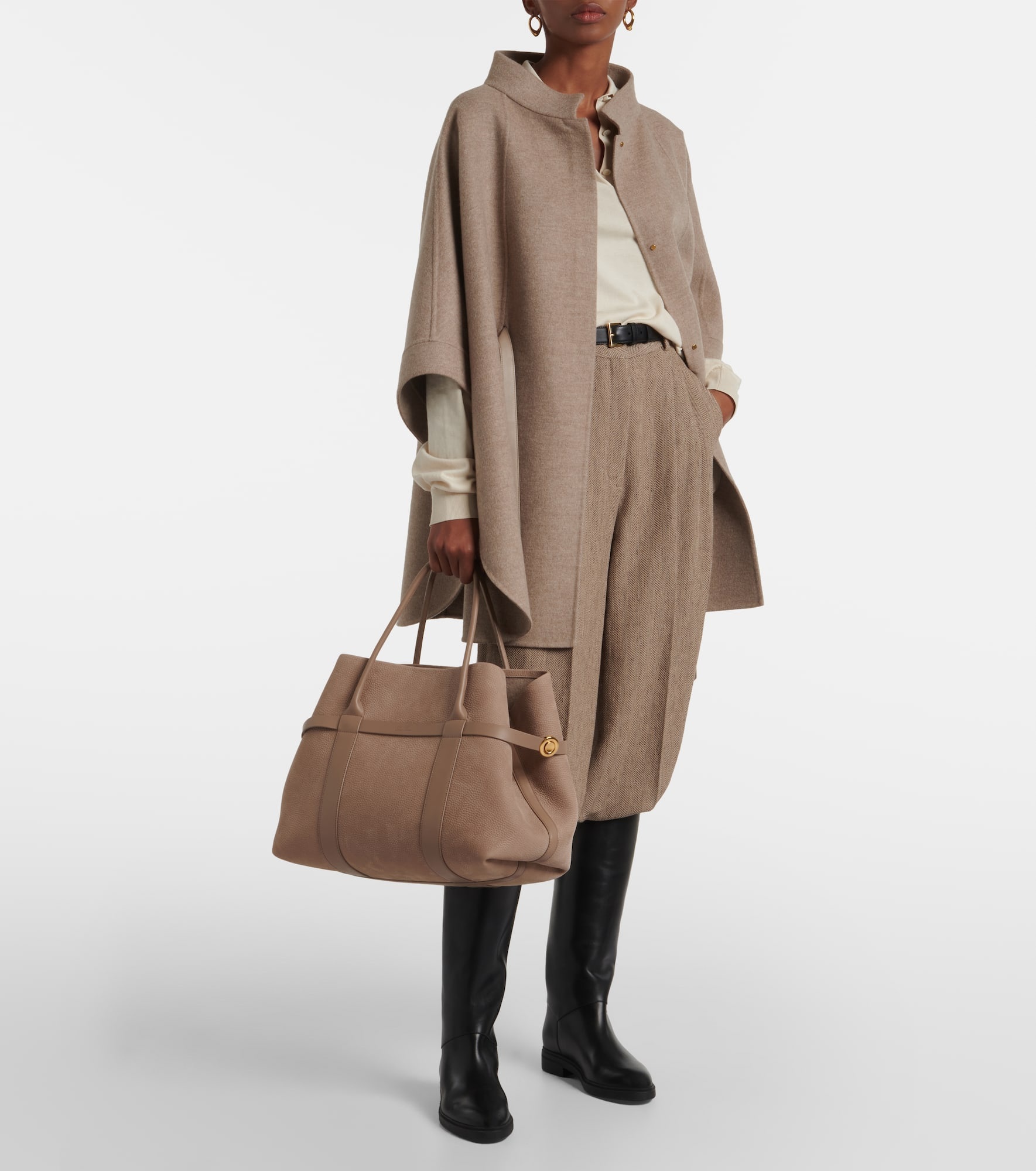 Ghiera Large leather tote bag - 5