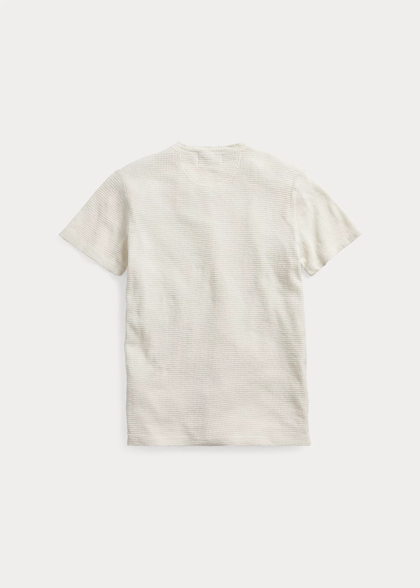 Waffle-Knit Short-Sleeve Henley Shirt - 2