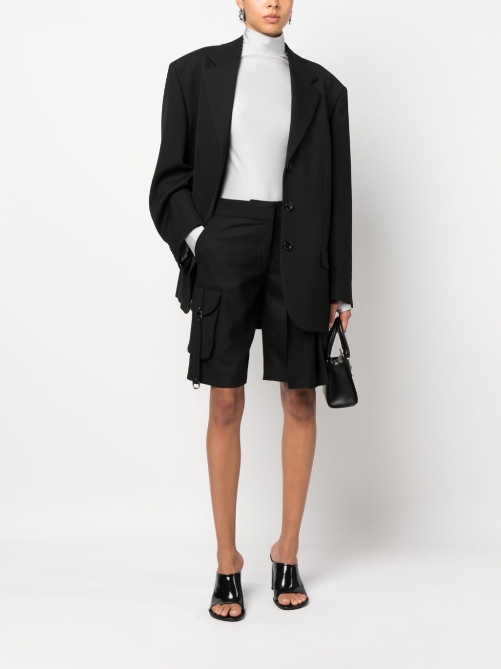 pleated cargo shorts - 2
