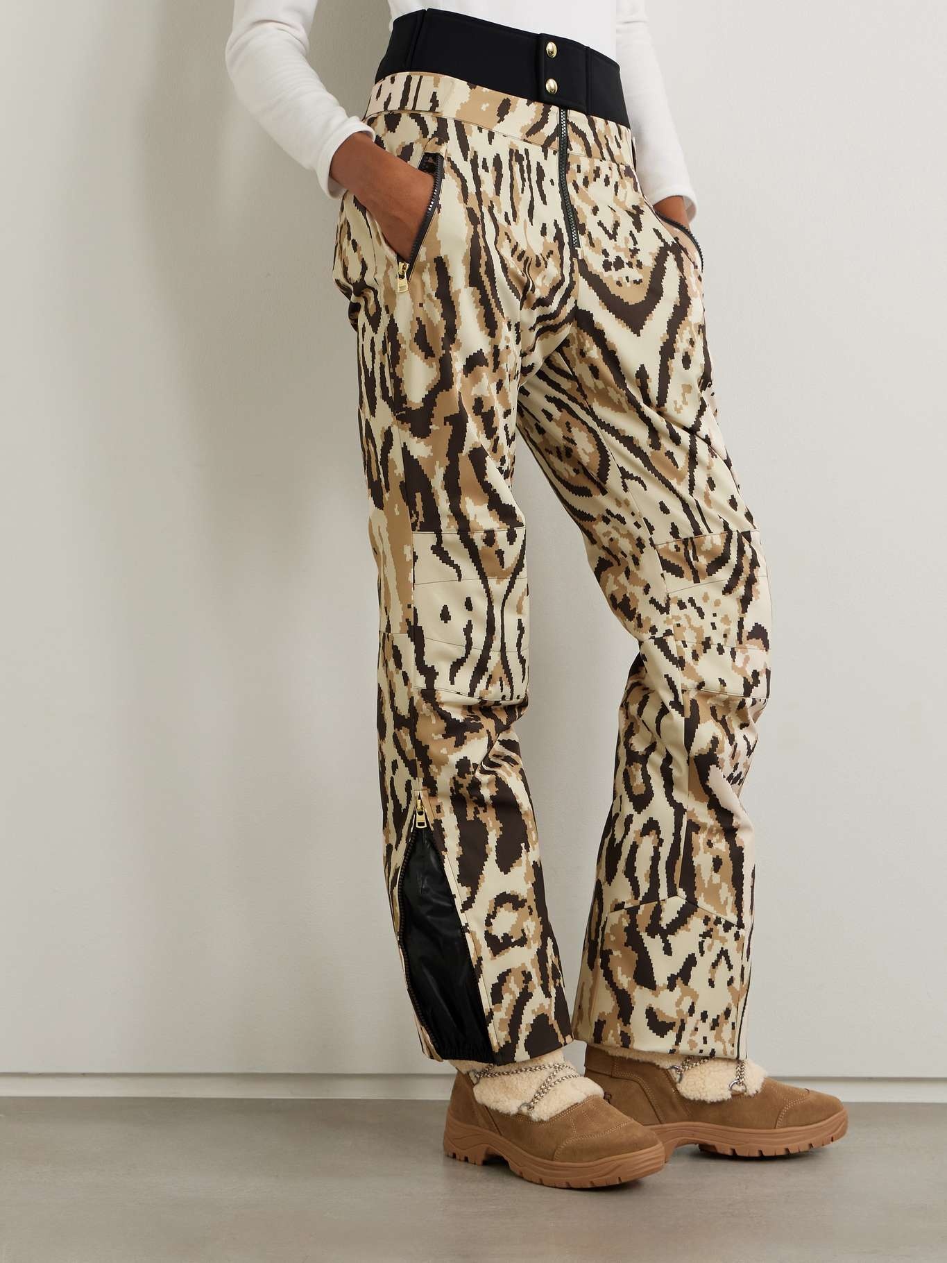 Maren rubber-trimmed printed ski pants - 3