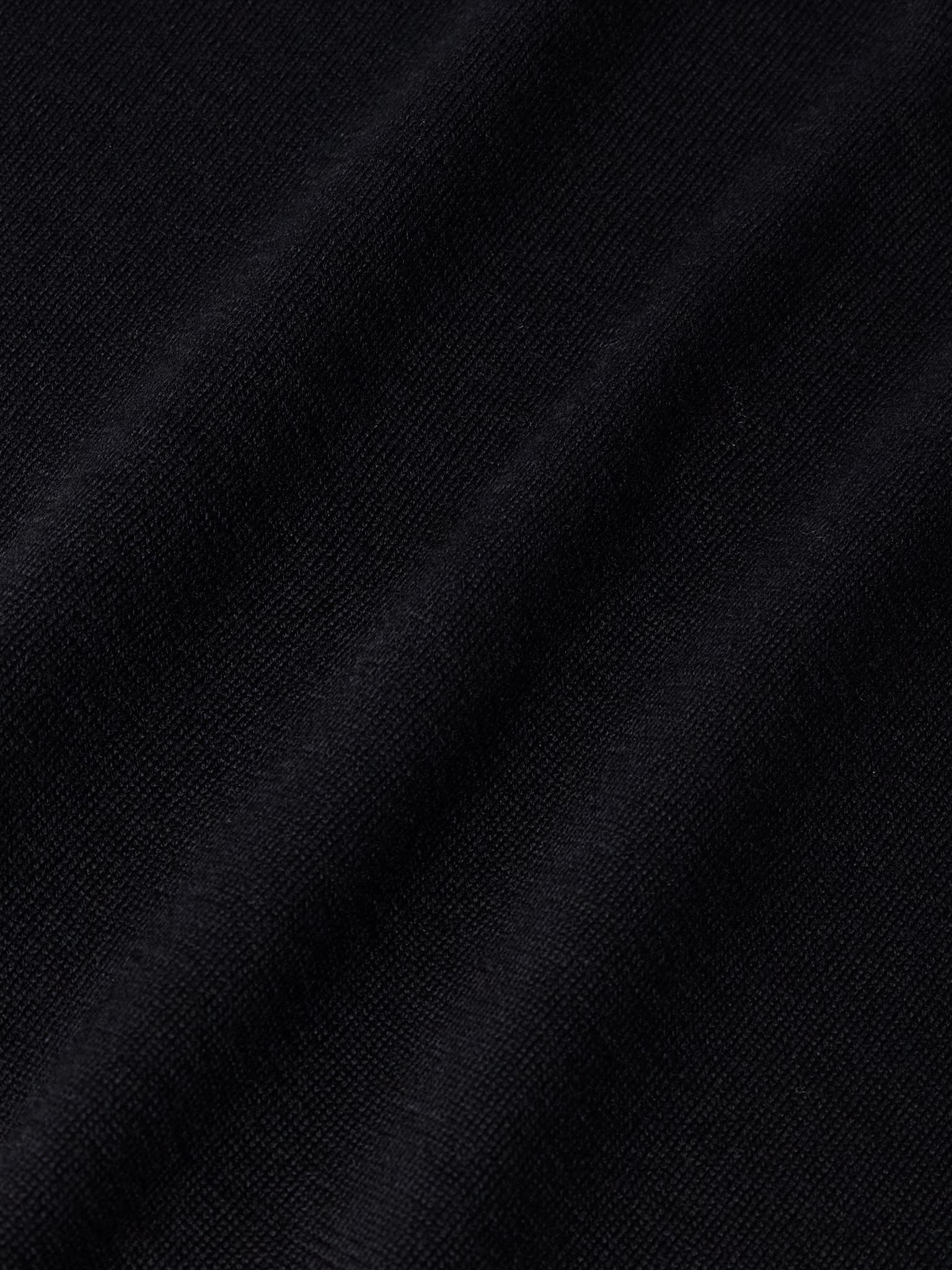 Slim-Fit Wool Sweater Black - 5