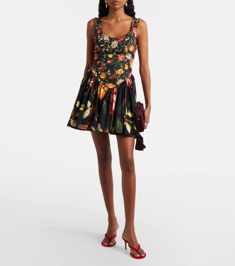 Agua by Agua Bendita Pluma floral cotton minidress outlook